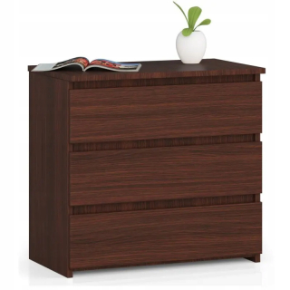 Nočný stolík - Nočná skrinka CL3 hrudník s zásuvkami 60 cm 3 wenge zásuvky