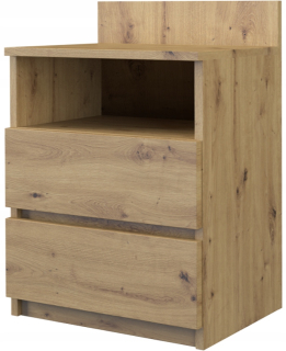 Nočný stolík - NOČNÝ STÔL 2 ZÁSUVKY MALWIN S1 ARTISAN