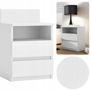 Nočný stolík - Bock Cabinet Krichtment 2 zásuvky m1 biely