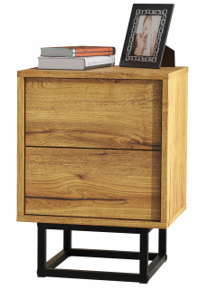 Nočný stolík - Loft Retro Oak Natural Lft130 nočný stolík
