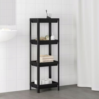 Regál, komoda do kúpeľne - Black Racket Skrint Vesken 37x23x101 IKEA