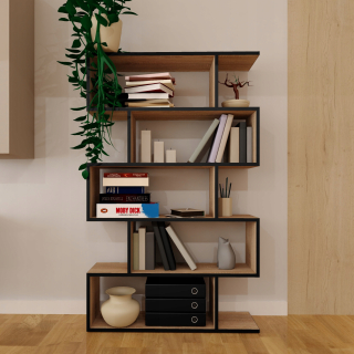 Knižnica, regál - Knihová kabinet 90x162x25 Black Oak