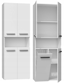 KÚPEĽŇOVÁ SKRIŇKA NEL DK 1K 60CM - BIELA MAT