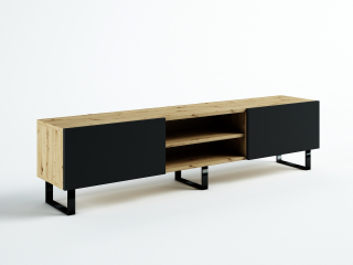Skrinka pod TV - RTV Loft 200 Halifax / Black Mat Egger Skrint