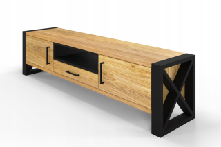 Komoda do obývačky - Priestranná komoda pre remeselnícky biely salón 5 zásuviek