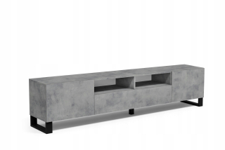 Skrinka pod TV - RTV kabinet M11 betón 200 cm kov