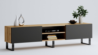 Skrinka pod TV - Roma 180 Gray Wotan Loft Industrial Cabinet