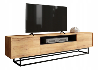 Skrinka pod TV - RTV TV skrinka 200 cm Loft Retro Oak/Black LFT002B