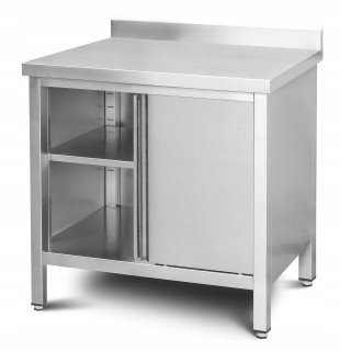 Pracovný, dielenský stôl - Kabinet + pracovný stôl na výkrik, nerez, Inox 900 mm