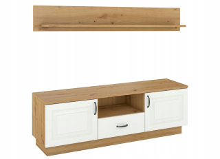 Skrinka pod TV - RTV skrinka podkrovie zásuviek RTV Graphite Mat 150 cm rám