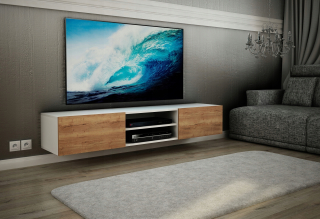 Skrinka pod TV - RTV Závesná skrinka 200 Oak Halifax Egger