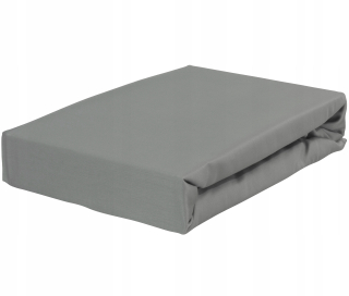 Plachta na posteľ - Šedý saténový list s elastickým pásmom 120x200