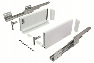 Kuchynské zasuvky - Sevollbox Slim H = 167 mm L = 450 mm biela zásuvka