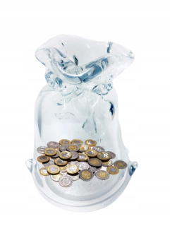 Pokladnička pre deti - Glass Piggy Bank s vaším nápisom zadarmo!