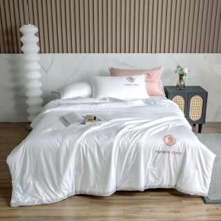 Prikrývka na spanie - Vlnená prikrývka. Kašmír White Rose + Camel 160x200