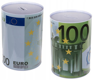 Pokladnička pre deti - Piggy Bank 100 EUR XXL LIGHT ONE -ČAS CAN