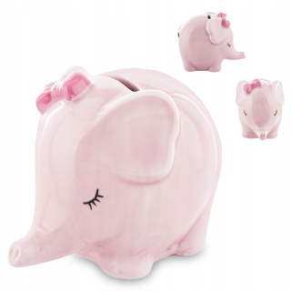 Pokladnička pre deti - Big Piggy Bank otvoril ružovú pre deti slon 12