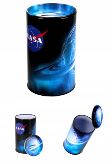Pokladnička pre deti - NASA Piggy Bank pre chlapca, otvorenú plechovku