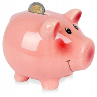 Pokladnička pre deti - Piggy Bank Pigeon Pink Ceramics Coins