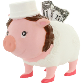 Pokladnička pre deti - Piggy Bank pre svadobnú svadbu mladej nevesty