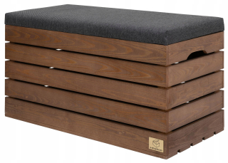 Sedací vak do detskej izby - Drevená škatuľka Pouf Poufan sedadlo 80 cm