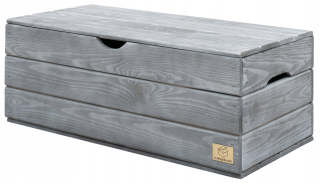 Sedací vak do detskej izby - Drevená hrudník zatvorené 80 cm kmeňa