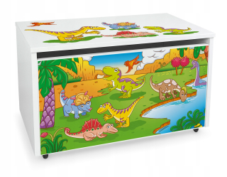 Úložný box pre deti - Treasure Gearbox XXL, kruhy, lavica, stôl Dino