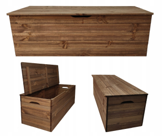 Komoda, box do spálne - Borovicová truhlica / KUD Trup Veľkosť M - 135L / Hnedá