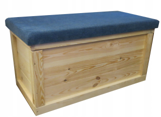 Komoda, box do spálne - Hrudník Drevené čalúnené kufre 100x48x48