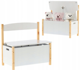 Úložný box pre deti - Biely komoda s 3 zásuvkami, 60x42x78 cm jednorožca