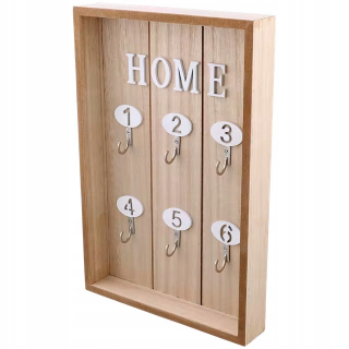 Vešiak do predsiene - Háčiky s drevenou skrinkou keybox