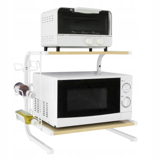 Polica do kuchyne - Sobuy Kitchen Rack pre mikrovlnnú rúru, FRG092-N