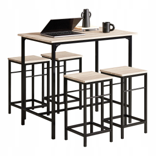 Jedálenská zostava, set - Halmar Caro Stolil Beech / Cream