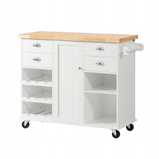 Kuchynský ostrovček - Sobuy Kitchen Island Cabinet KNL03-WN Createns Table
