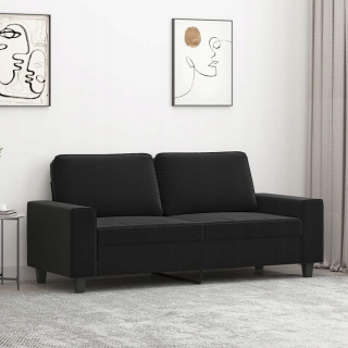 Detská pohovka, gauč - 2-osobná čierna pohovka 140 cm čalúnená mikrofib