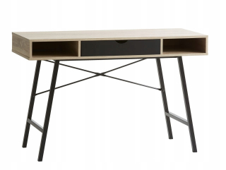 Kancelársky stôl - Spevný opátsky stôl s 120 x 48 cm zásuvkovým dubom/čiernou farbou