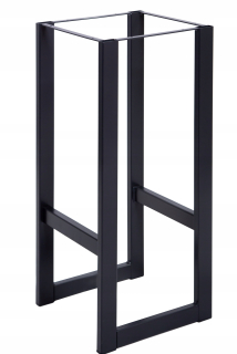 Stolík, taburetka - Stolička 049a Black Karo na zlatých nohách Chrome