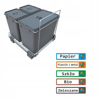 Kôš na triedenie odpadu - Sorter odpadu ECOFIL PF02B 3 koše + zadarmo