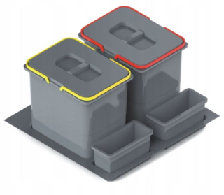 Kôš na triedenie odpadu - Sorter odpadu Praktiko Rejs 60 2x20l H-400