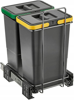 Kôš na triedenie odpadu - Biely pantograf 69-92cm 12 kg mäkká záverečná plavba