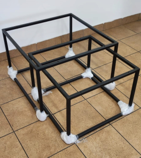 Nábytkové nožičky - 2in1 kovové tabuľky podkrovie Industrial