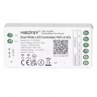 Osvetlenie nábytku - Ovládač CCT WiFi Blue Tuya Miboxer FUT035W