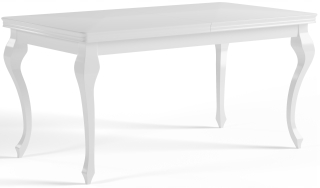 Stôl do obývačky - Tabuľka 200/300 Ludwik Glamour White Gloss do obývacej izby