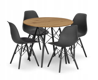 Stôl so stoličkami do obývačky - Tabuľka + 4 stoličky Moderný štýl