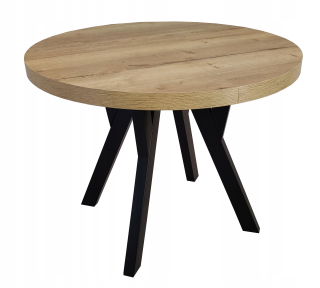 Kuchynský stôl - Halifax Egger Table Round Fooked Ø100/200 dub