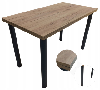 Kuchynský stôl - Loft Kitchen Table 100x60 Oak Craft/Čierne nohy
