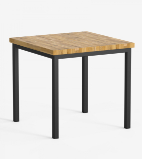Loft Elgin 80x80 Table s dubovým vrchom