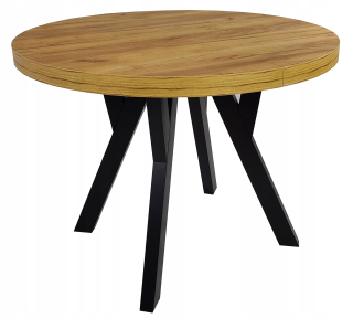 Kuchynský stôl - 4x sada čalúnených stoličiek + okrúhly stôl 80 cm