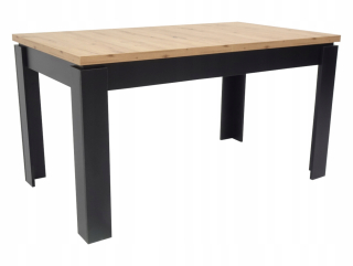 Kuchynský stôl - Slovná tabuľka 80x140/180 Black + Oak Artisan
