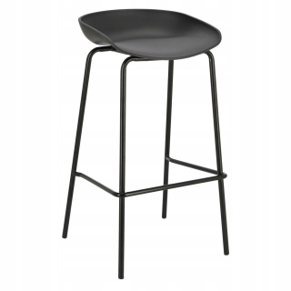 Barová stolička do kuchyne - Grego Black Bar Stool 75 cm